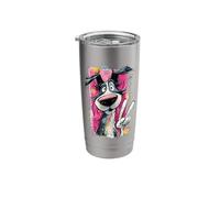 Black Cat Peace Sign Graffiti Pop Character Bold Graphic Stainless Steel Insulated Tumbler