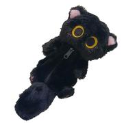 Black Cat Pencil Case - Multifunctional Kawaii Plush Pen Case, Soft Cosmetic Organizer, Cute Fabric Case, Lightweight Carrying Companion | Enchanting Option