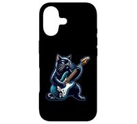 Black Cat Playing Guitar Rock and Roll Rock Star Design Case for iPhone 17