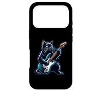 Black Cat Playing Guitar Rock and Roll Rock Star Design Case for iPhone 17 Pro