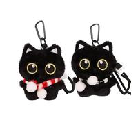 Black Cat Plush Keychain, Cat Keyring Purse Charm, s Keychain, Cute Cats Bag Charm Decorations, Backpack Pendant For Women Girls Backpack Travel Commuting Birthday Holiday