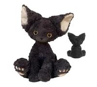 Black Cat Plush - Soft Touch, Stuffed Animal, Enhance Home Decor | Soft-Hugging Cat Plushiee, Cuddly Animals for Girls & Boys Gift, Birthday, Christmas, Kitten Doll