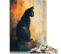 Black Cat Portrait Puzzles 1000 Pieces Paper Puzzles for Adults And Teenager Family Game Christmas Eve Gifts 1000pcs (38x26cm)