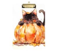 Black Cat Pumpkin Happy Halloween Plastic Binder for 5th Grade Essentials for Teachers Size 9x12