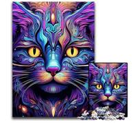 Black Cat Puzzles 1000 Pieces for Adults Jigsaw Puzzles for Adults Brain Challenge Gift, Educational Activity for Teenagers 26X38CM/10.23x14.96inch