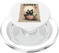 Black Cat Ramen - Kawaii Japanese Anime Streetwear Art PopSockets PopGrip for MagSafe