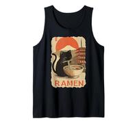 Black Cat Ramen - Kawaii Japanese Anime Streetwear Art Tank Top