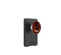 Black Cat Reading Book Autumn Maple Leaves Moon Cozy Fall PopSockets PopWallet for MagSafe
