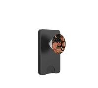 Black Cat Reading Books Under Moonlight PopSockets PopWallet for MagSafe