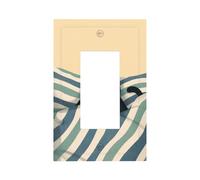 Black Cat Reading On The Bed Vintage Light Switch Wall Plate Faceplate Cover Single Rocker 1 Gang Decorator Outlet Receptacle Covers for Home Kitchen Room Bathroom Decor