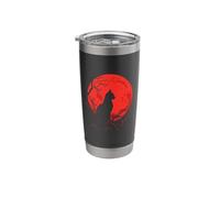 Black Cat Red Moon Stainless Steel Insulated Tumbler