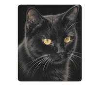 Black Cat Rubber Mouse Pad