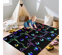 Black Cat Rug for Bedroom, Kids Cat Carpet for Girls Room Decor, Funny Cats Rugs Room Decor Playroom Cute Cats Themed Kids Area Rug Washable Non Slip Childrens Bedroom Mat 2.5x4 Feet