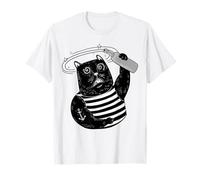 Black Cat Sailor Sail Boating Captain Vintage Sailing Cat T-Shirt