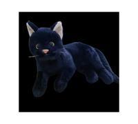 (black) Cat Simulation Plush Doll Soft Stuffed Animal Pure Color Toy Pet Gift Home Decor