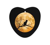 Black Cat Sitting On Moon 1 PCS Car Air Freshener Hanging Aromatherapy Tablets Automotive Ornament for Auto Room Bathroom Bedside Love form
