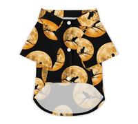 Black Cat Sitting On Moon Dog Shirt for Dogs & Cats Breathable Short Sleeve Pet T-Shirt Lightweight Dog Summer Tops XL