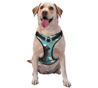 Black Cat Sitting On Tree No Pull Dog Harness Adjustable Reflective Oxford Easy Control Medium Large Dog Harness