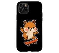 Black Cat Skateboard Retro Cartoon Case for iPhone 11 Pro
