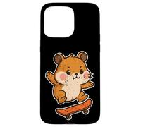 Black Cat Skateboard Retro Cartoon Case for iPhone 15 Pro Max