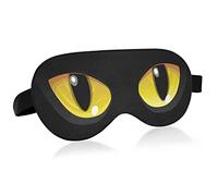 Black Cat Sleep Mask Blindfold Blackout Cooling Funny Eye Mask for Sleeping with Elastic Strip for Women Man