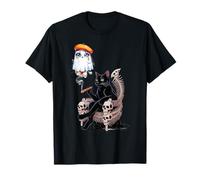 Black Cat Smoking Cigarette Halloween Ghost Golf Players T-Shirt