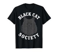 Black Cat Society Cute Kitten Lover Feline Pet Owner Value Graphic T-Shirt, Men, Black, M
