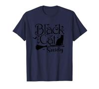Black Cat Society Halloween Custom USA T-Shirt