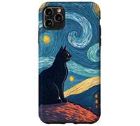 Black Cat Starry Night Inspired Fantasy Artwork Case for iPhone 11 Pro Max