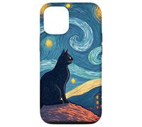 Black Cat Starry Night Inspired Fantasy Artwork Case for iPhone 12/12 Pro