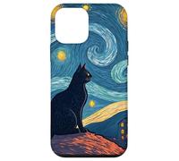 Black Cat Starry Night Inspired Fantasy Artwork Case for iPhone 12 mini
