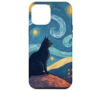 Black Cat Starry Night Inspired Fantasy Artwork Case for iPhone 12 Pro Max