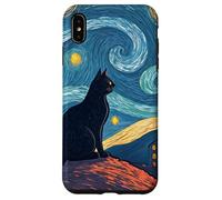 Black Cat Starry Night Inspired Fantasy Artwork Case for iPhone XS Max