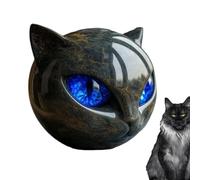 Black Cat Stone Sculpture, Luxury Black Halloween Cats Resin Sculpture, Kitten Keepsake S-culpture Collectibles, Cat Head S-culpture Ornaments, Creative Sculptures Home Decor for Desktop Christmas