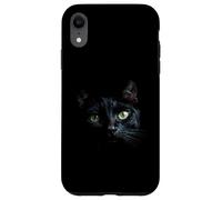 Black Cat Stunning Face Staring from the Darkness Case for iPhone XR