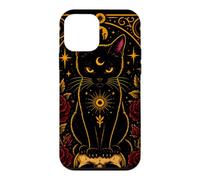 Black Cat Tarot Card Gothic Halloween Moon Women Girls Case for iPhone 12 mini