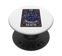 Black Cat Tarot Card Witchy Cat Lover Cute Kitten PopSockets Adhesive PopGrip