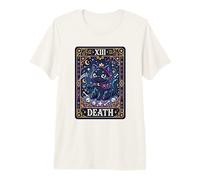 Black Cat Tarot Card Witchy Cat Lover Cute Kitten Premium T-Shirt