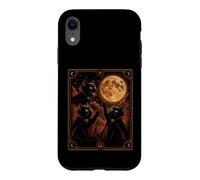 Black Cat Tarot Moon Vintage 1970s Occult Goth Art Case for iPhone XR