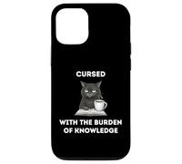 Black Cat The Burden Of Knowledge Funny Sarcastic Ironic Case for iPhone 12/12 Pro