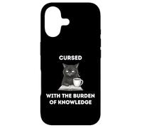 Black Cat The Burden Of Knowledge Funny Sarcastic Ironic Case for iPhone 17