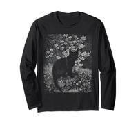 Black Cat The Witch Vintage Engraving Black Cat Long Sleeve T-Shirt