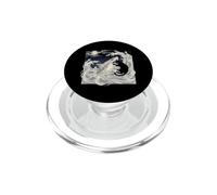 Black Cat Tshirt Hunting Shark Ukiyo-e Ocean Art Japanese PopSockets PopGrip for MagSafe