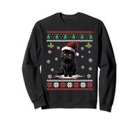 Black Cat Ugly Christmas Sweater Xmas Kitten For Adults Kids Sweatshirt
