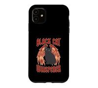 Black Cat Whisperer Rock and Roll Style Angel Wings Case for iPhone 11