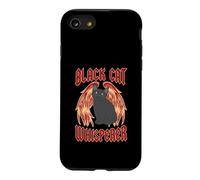 Black Cat Whisperer Rock and Roll Style Angel Wings Case for iPhone SE (2020) / 7/8