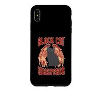 Black Cat Whisperer Rock and Roll Style Angel Wings Case for iPhone XS Max