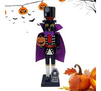 Black Cat Witch Feeling Figure for Home Decor - Halloween Nutcracker Wood 14 Inches | Table Decoration for Halloween Studies Bedside Table Bookshelf Display Adults Teenager Desk Living Room Table