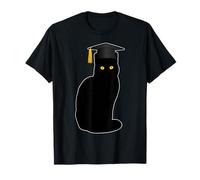 Black Cat With Graduation Hat Study Graduation T-Shirt