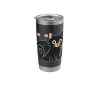Black Cat with Snail Shell Stainless Steel Insulated Tumbler